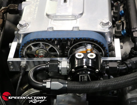 SpeedFactory Racing B-Series Mechanical Fuel Pump & Cam Trigger Combo Bracket | 1994-2001 Acura Integra and 1999-2000 Honda Civic Si (SF-02-100)