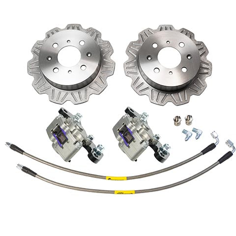 SpeedFactory Racing AWD/FWD Lightweight Rear Staging Brakes Kit | 1990-2001 Acura Integra and 1988-2000 Honda Civic (SF-08-101)