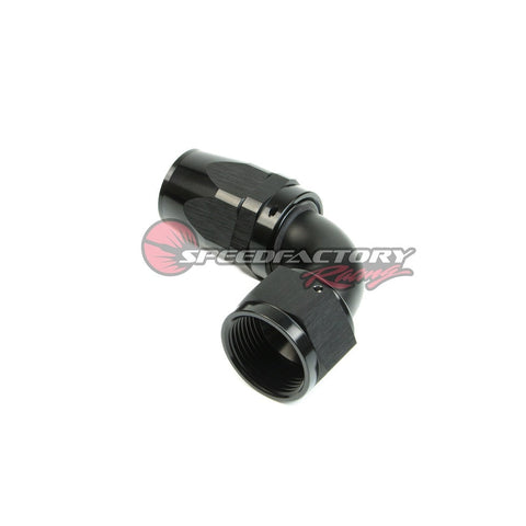 SpeedFactory Racing -10 AN Black Anodized Hose End Fitting - 90 Degree (SF-11-310-90)