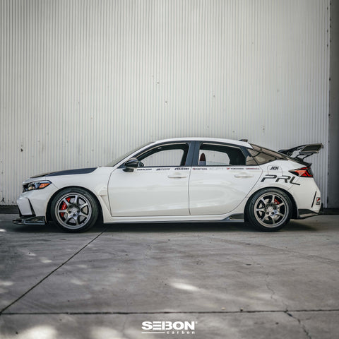 Seibon Carbon MB-Style Carbon Fiber Side Skirts | 2023+ Honda Civic Type R (SS23HDCVR-MB)
