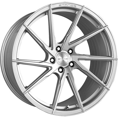 Stance Wheels SF-01 Silver w/ Brushed Spoke Faces 19x10 - Right Side | Blank (663R910BR15MSPB)