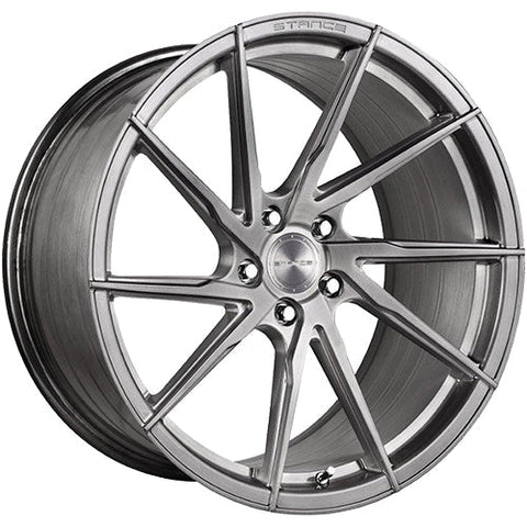 Stance Wheels SF-01 Titanium Gray w/ Brushed Spoke Faces 19x9.5 - Right Side | Blank (663R995BR15BT)