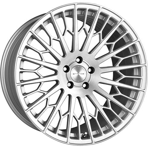 Stance Wheels SF-02 Silver w/ Brushed Spoke Faces 20x10.5 | Blank (671005BR15MSPB)
