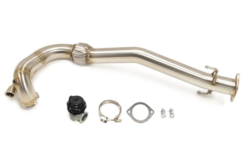 STM Stainless Steel Downpipe Recirc for FP SS Housing | 2001-2006 Mitsubishi Lancer Evolution 7/8/9 (STM-EVO-O2DPFP-RC)