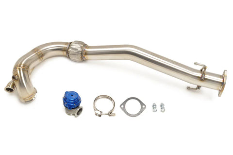 STM Stainless Steel Downpipe Recirc for FP SS Housing | 2001-2006 Mitsubishi Lancer Evolution 7/8/9 (STM-EVO-O2DPFP-RC)