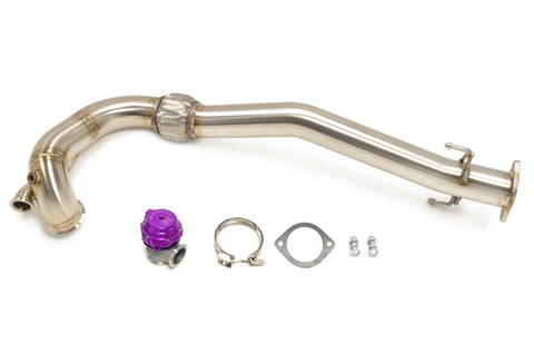 STM Stainless Steel Downpipe Recirc for FP SS Housing | 2001-2006 Mitsubishi Lancer Evolution 7/8/9 (STM-EVO-O2DPFP-RC)