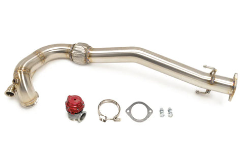 STM Stainless Steel Downpipe Recirc for FP SS Housing | 2001-2006 Mitsubishi Lancer Evolution 7/8/9 (STM-EVO-O2DPFP-RC)