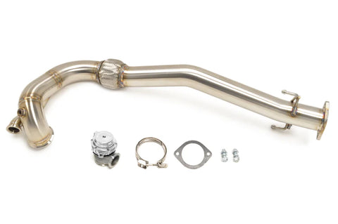 STM Stainless Steel Downpipe Recirc for FP SS Housing | 2001-2006 Mitsubishi Lancer Evolution 7/8/9 (STM-EVO-O2DPFP-RC)