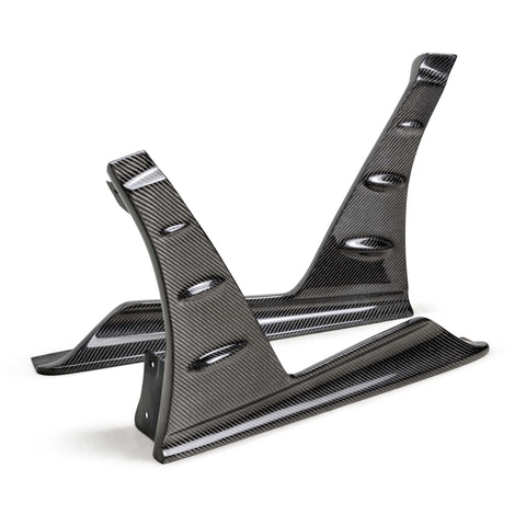 Seibon MB-style Carbon Fiber Front Side Skirt Extensions | 2023+ Honda Civic Type R (SX23HDCVR-MB-F)