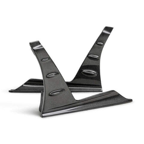 Seibon MB-style Carbon Fiber Front Side Skirt Extensions | 2023+ Honda Civic Type R (SX23HDCVR-MB-F)