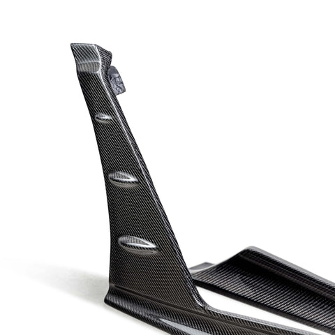 Seibon MB-style Carbon Fiber Front Side Skirt Extensions | 2023+ Honda Civic Type R (SX23HDCVR-MB-F)