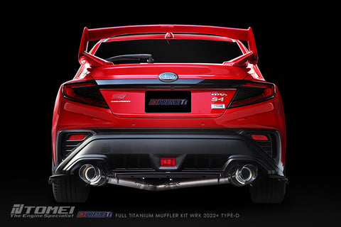 Tomei Expreme Ti Dual Exit Titanium Catback "Type D" | 2022+ Subaru WRX (TB6090-SB06B)