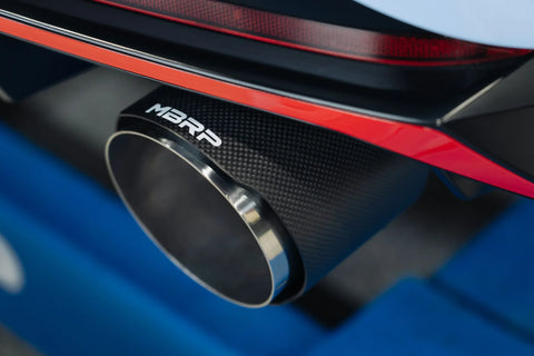 MBRP Dual Outlet 3in Cat Back Exhaust - CF Tips | 2022+ Hyundai Elantra N 2.0L Turbo (S47103CF)