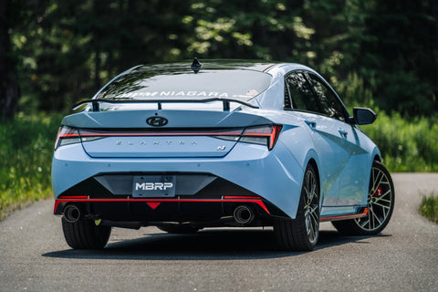 MBRP Dual Outlet 3in Cat Back Exhaust - CF Tips | 2022+ Hyundai Elantra N 2.0L Turbo (S47103CF)