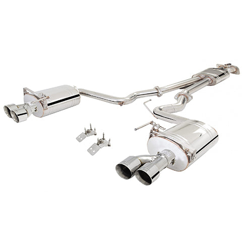 XForce Twin 3" Stainless Cat Back Exhaust System | 2018-2021 Ford Mustang GT Coupe (ES-FM18-CBS)