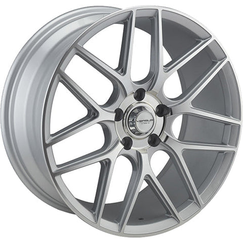 Versus Racing VS10 Silver w/Machined Spoke Faces 16x7.5 | 4x100/4x114.3 (VS1016758H+33SMF)