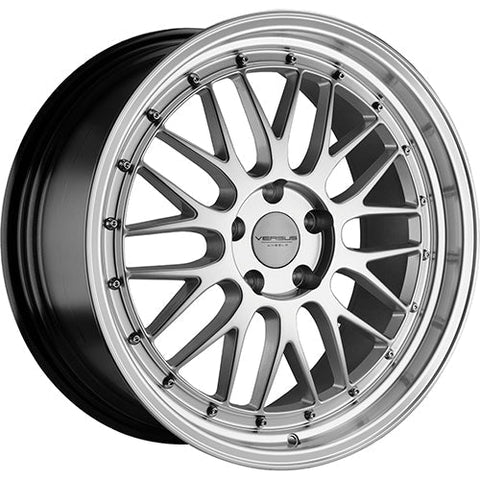 Versus Racing VS243 Silver w/Machined Lip 19x9.5 | 5x112 (VS24319955112+38SML)