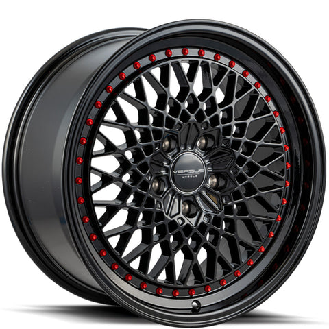 Versus Racing VS626 Black Face w/Machined Outer Lip 18x8.5 | 5x114.3 (VS62618855114+40B/ML)