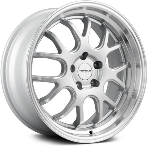 Versus Racing VS824 Silver w/Polished Lip 18x9.5 | 5x114.3 (VS82418955114+40SILVER/PL)