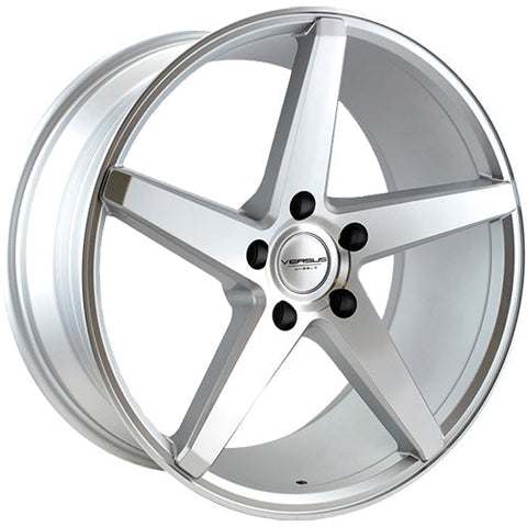 Versus Racing VS83 Silver w/Machined Spoke Faces and Outer Lip Ring 18x8.5 | 5x114.3 (VS8318855114+38SMF)