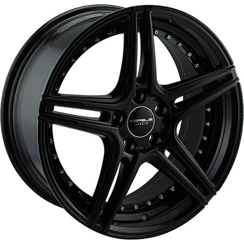 Versus Racing VS343 Gloss Black 18x8 | 5x112 (VS3431885112+35BLACK)