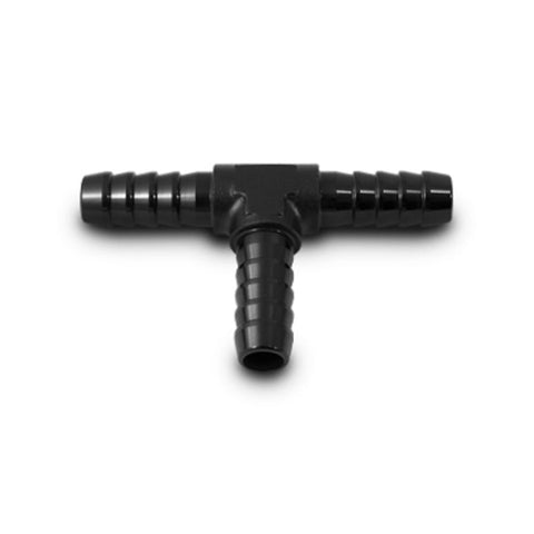 Vibrant 3/16in Barbed Tee Adapter - Black Anodized (11424)