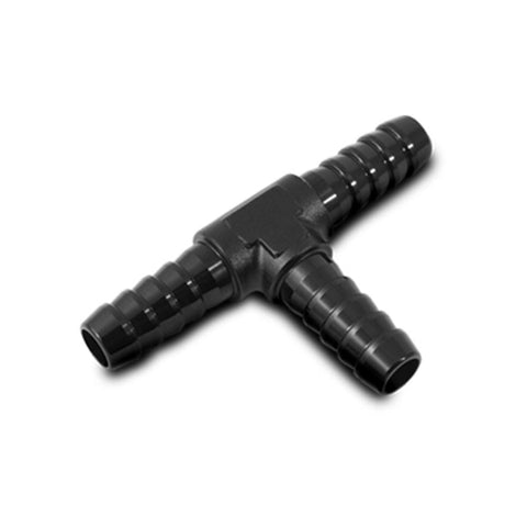 Vibrant 3/8in Barbed Tee Adapter - Black Anodized (11427)