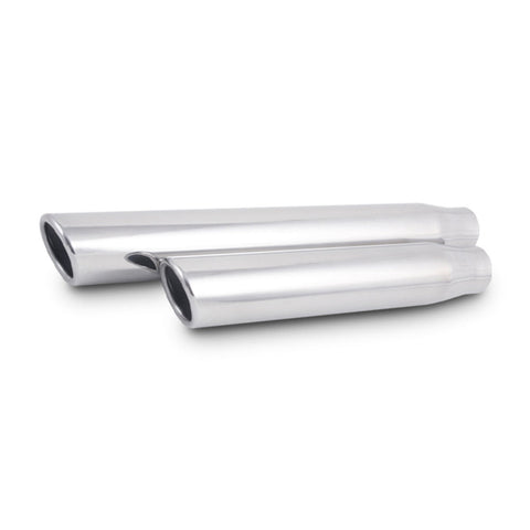 Vibrant 3.5in Round SS Truck/SUV Exhaust Tip - Single wall/Angle Cut/Rolled Edge - 3in inlet 11in long (1578)