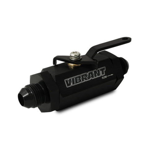 Vibrant -10AN to -10AN Male Shut Off Valve - Black (16750)