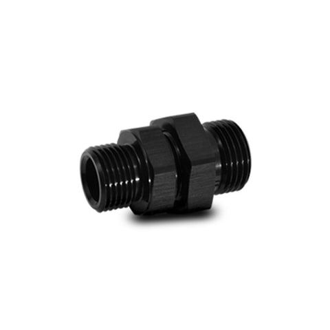 Vibrant -8AN to -6AN ORB Male to Male Union Adapter - Anodized Black (16981)