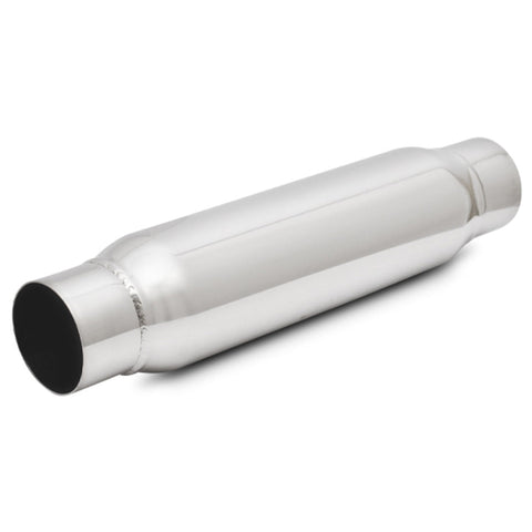 Vibrant Stainless Steel Resonator - 2.in inlet/outlet x 12in long w/ 3.5in OD resonator body (17890)