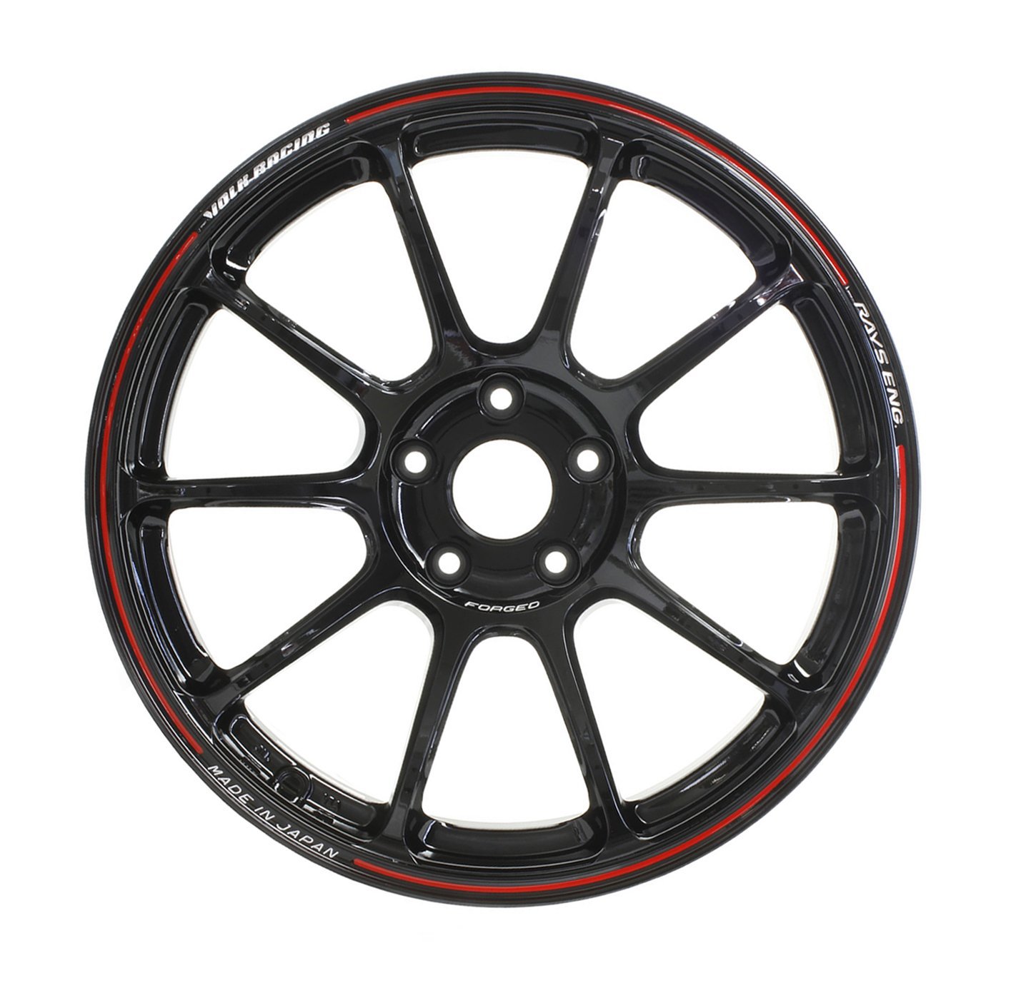 RAYS VOLK RACING ZE40 TIME ATACKⅡ 4本セット Volk Racing ZE40 Time Attack Black w/ Red Stripe 17x9 | 5x100