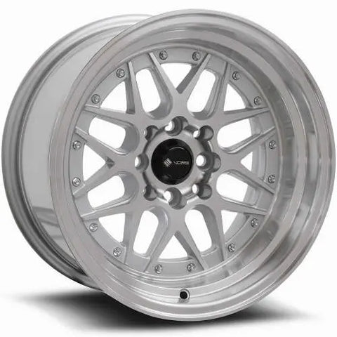 Vors Wheels VR7 Silver w/ Machined Lip 15x8 | 4x100/4x114.3 (VR0715808H0S)
