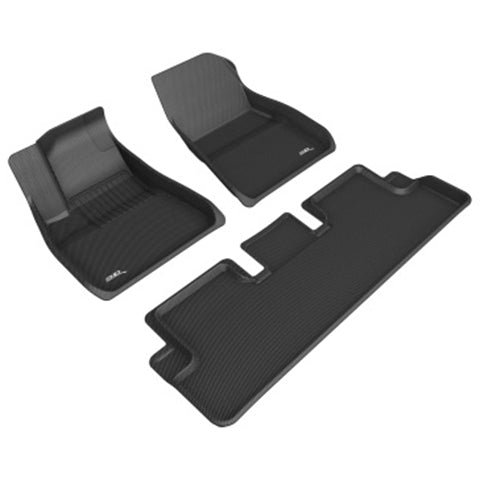 3D MAXpider Kagu 1st and 2nd Row Floormats | 2020-2022 Tesla Model 3 (L1TL02601509)