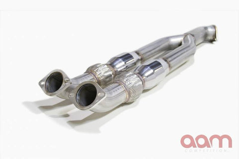 AAM Resonated High Flow Catted Midpipe | 2009+ Nissan GT-R R35 (GTRE-MIDHFCRES)