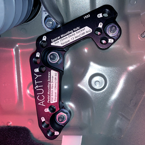 Acuity RHD Throttle Pedal Spacer | Multiple Honda Fitments (1933)