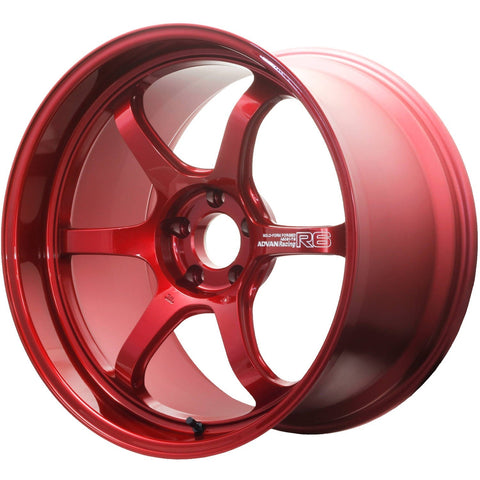 Advan Racing R6 5x114.3 Bolt 0 Hub 20" Size Wheels in Racing Candy Red