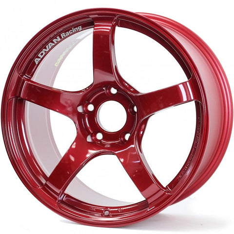 Advan Racing TC4 5x120 Bolt 72.5 Hub 18" Size Wheels in Candy Red
