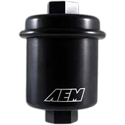 AEM High Volume Fuel Filter | 1994-2001 Acura Integra, 1994-1997 Honda Accord, and 1994-2000 Honda Civic (25-200BK)