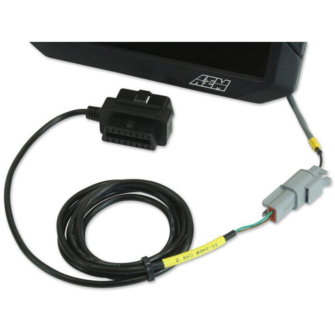 AEM CD Dash OBDII CAN Plug & Play Adapter Harness (30-2217)