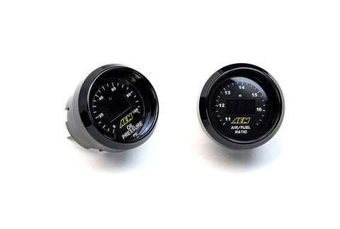 AEM 2 Gauge Set | 52mm UEGO WideBand A/F Ratio + Oil Pressure
