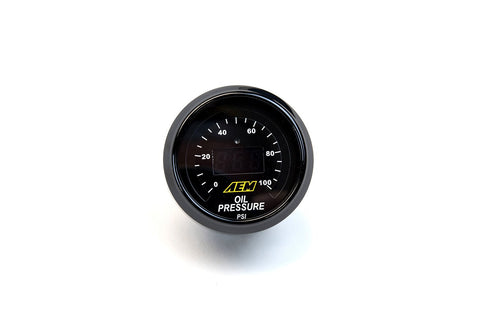 AEM 2 Gauge Set | 52mm Oil Pressure + Turbo Boost