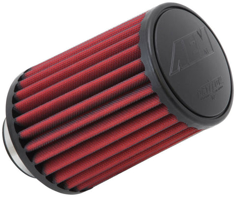 AEM Dryflow Air Filter - Round Tapered - 2.75in Flange ID x 5.5in Base OD x 4.75in Top OD x 7.5in H (21-2157DK)