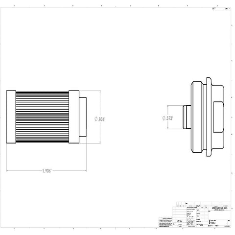 Aeromotive Replacement 40 Micron Fabric Element (12603)