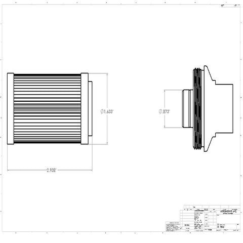 Aeromotive 10-M Microglass Element w/ ORB-10 Filter Housings (12650)