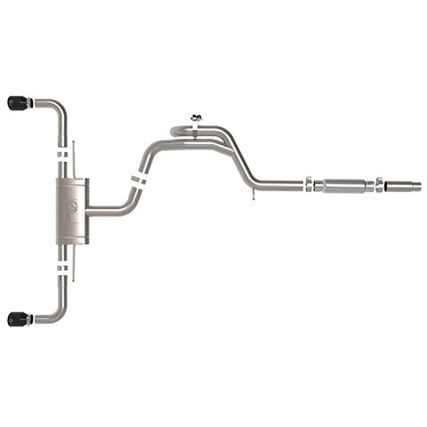 aFe Power Gemini XV 3" to 2.5" Stainless Steel Cat-Back Exhaust | 2022-2023 Volkswagen GTI MK8 (49-36451)