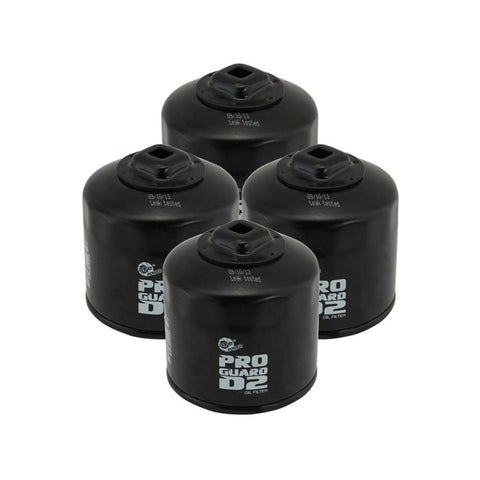 aFe Pro Guard D2 Oil Filter Set of 4 | Multiple Fitments (44-LF018-MB)