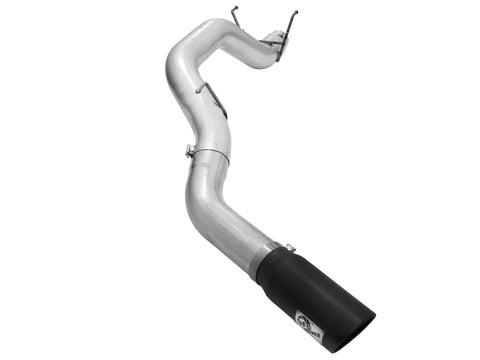 aFe Power  5" DPF-Back Aluminized Steel Exhaust System w/Black Tip | 2013-2014 RAM Diesel Trucks L6-6.7L Mega Cab (49-02039-B)