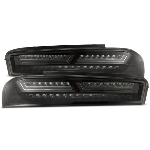 Alpharex PRO-Series LED Tail Lights - Jet Black | 2016-2018 Chevrolet Camaro (610010)