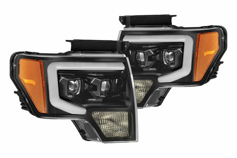AlphaRex ARex Luxx LED Heads - Gloss Black - Set | Ford F150: 2009-2014 (880177)